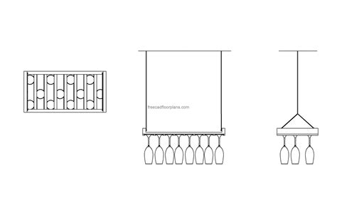 hanging glass cad block.